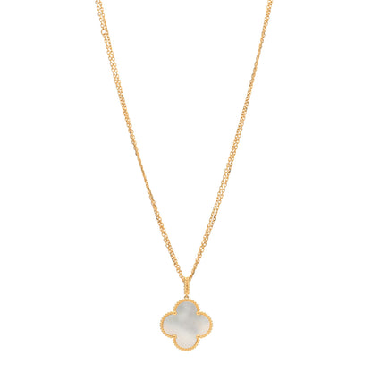 Van Cleef & Arpels 18K Yellow Gold Mother of Pearl Magic Alhambra Long Necklace 1 of 3