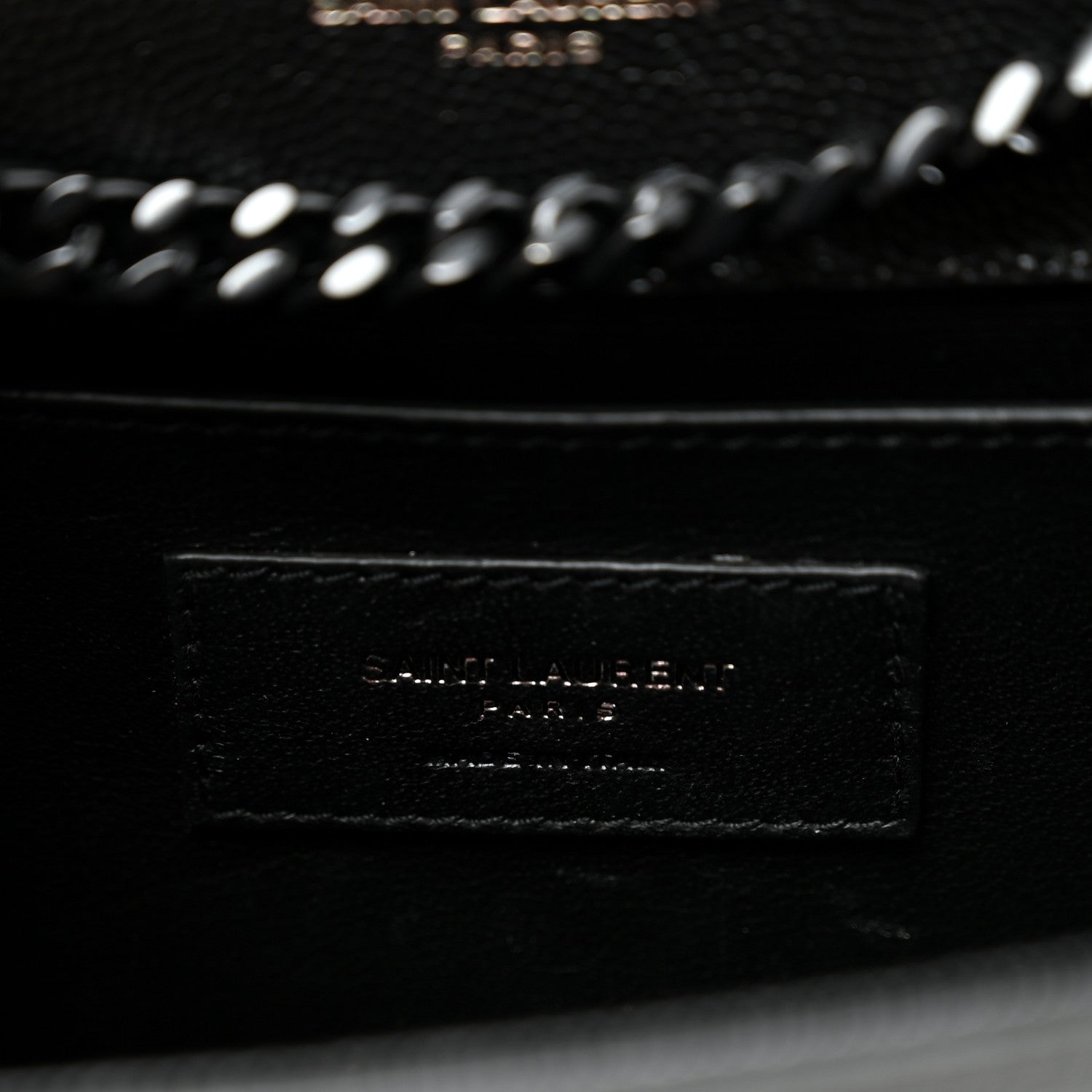 Saint Laurent Grain De Poudre Small Monogram Monochrome Kate Satchel Black 6 of 11