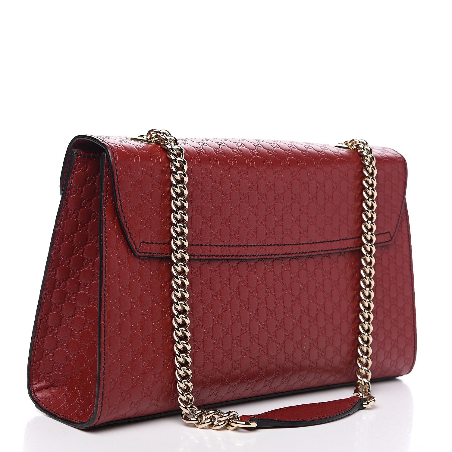Gucci Microguccissima Medium Emily Chain Shoulder Bag Red 2 of 11
