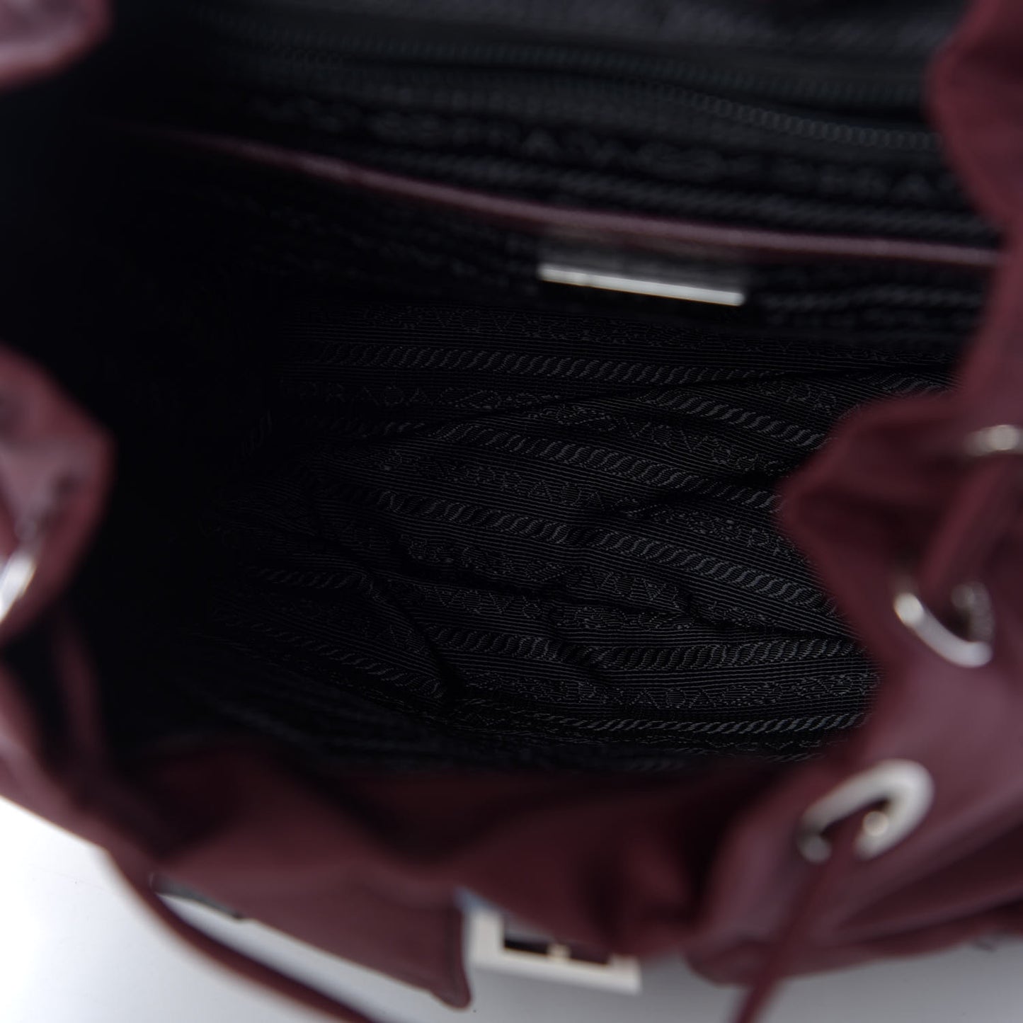 Nylon Vela Small Backpack Bordeaux Black
