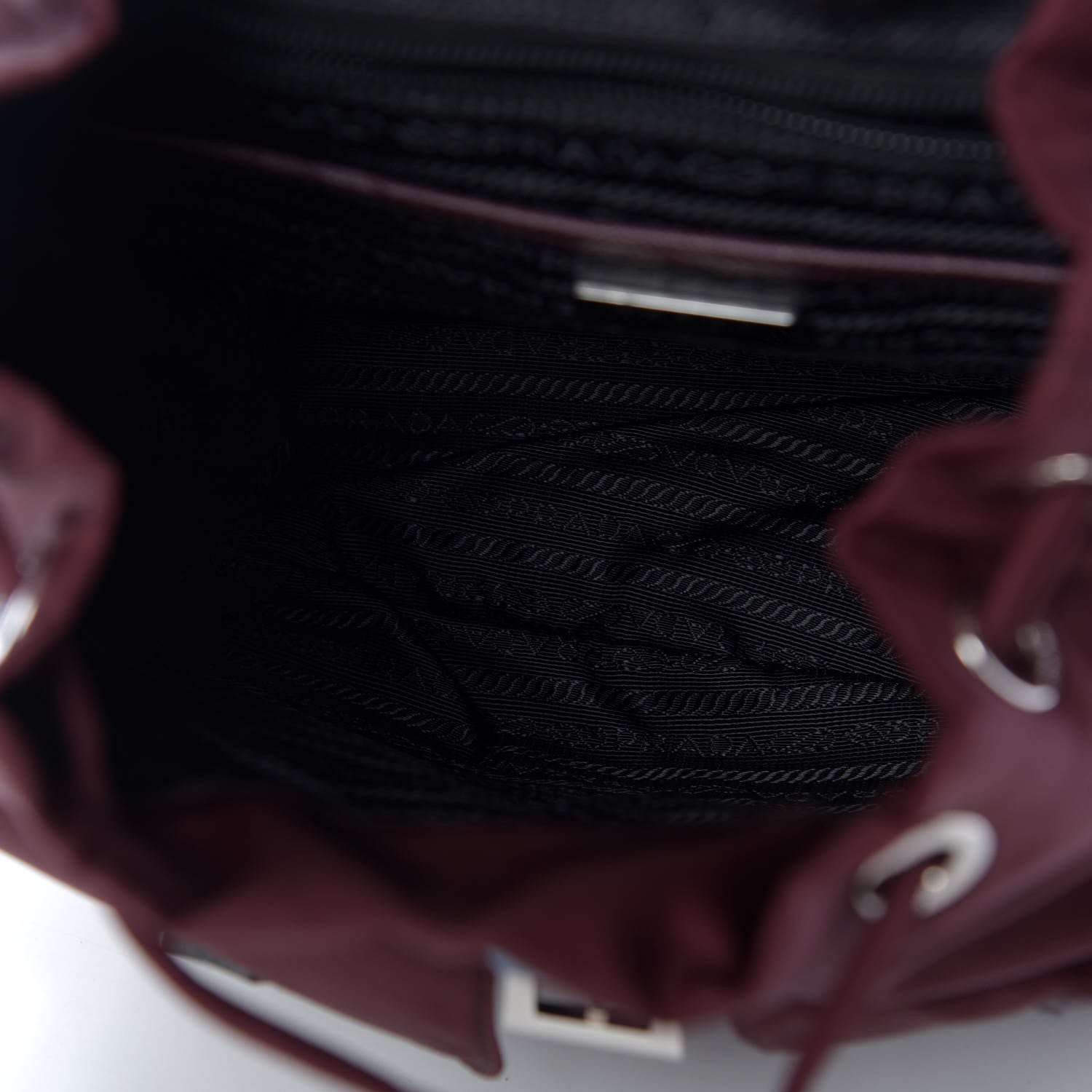 Prada Nylon Vela Small Backpack Bordeaux Black 4 of 9