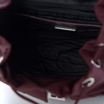 Prada Nylon Vela Small Backpack Bordeaux Black 4 of 9