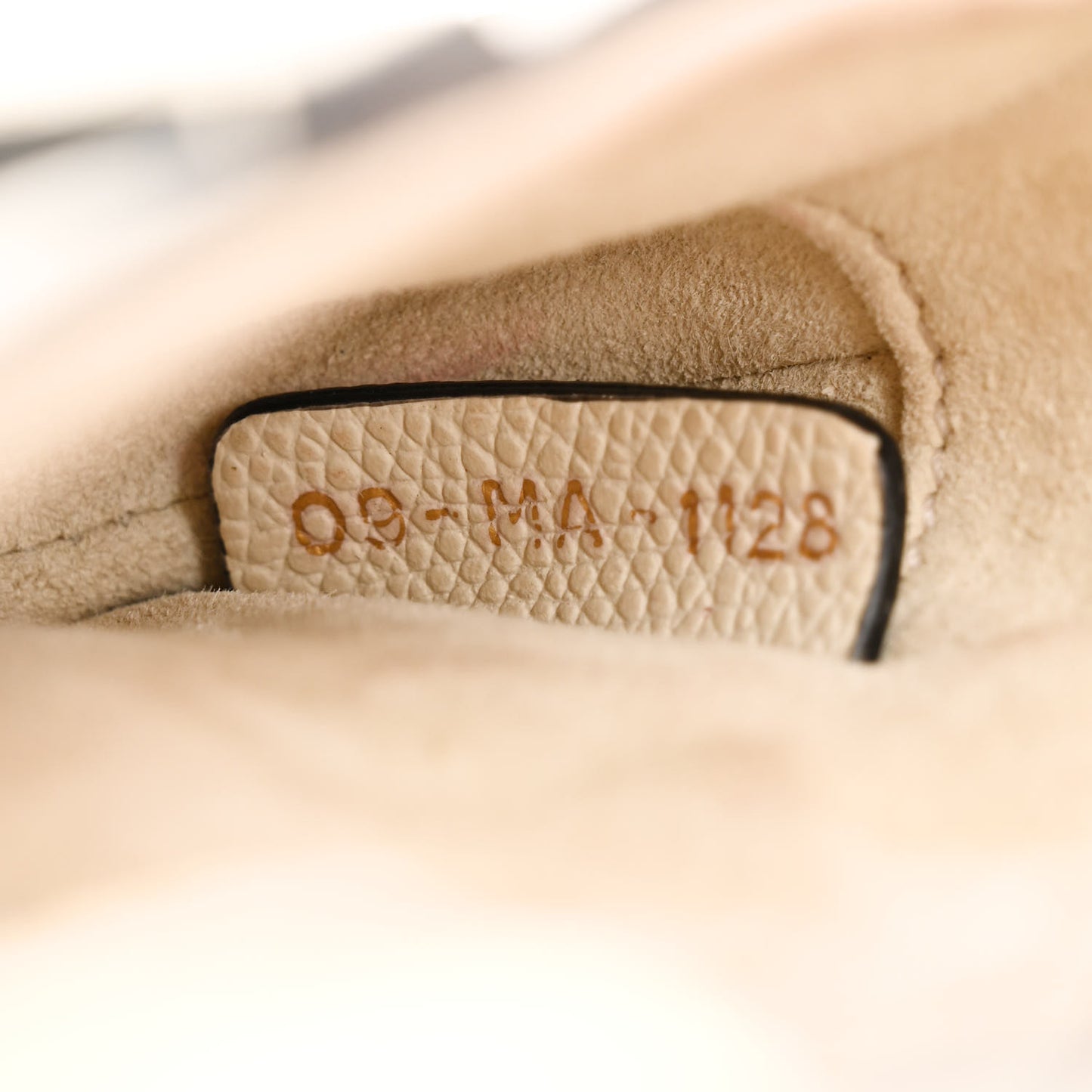 Grained Calfskin Mini Saddle Bag White