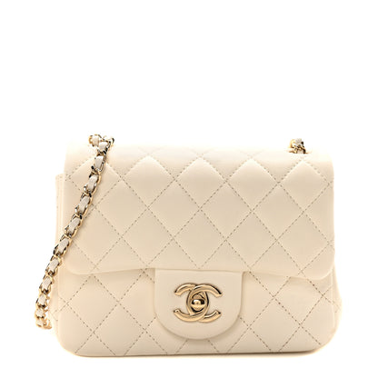 Chanel Lambskin Quilted Enamel Mini Pearl Crush Flap White 1 of 10