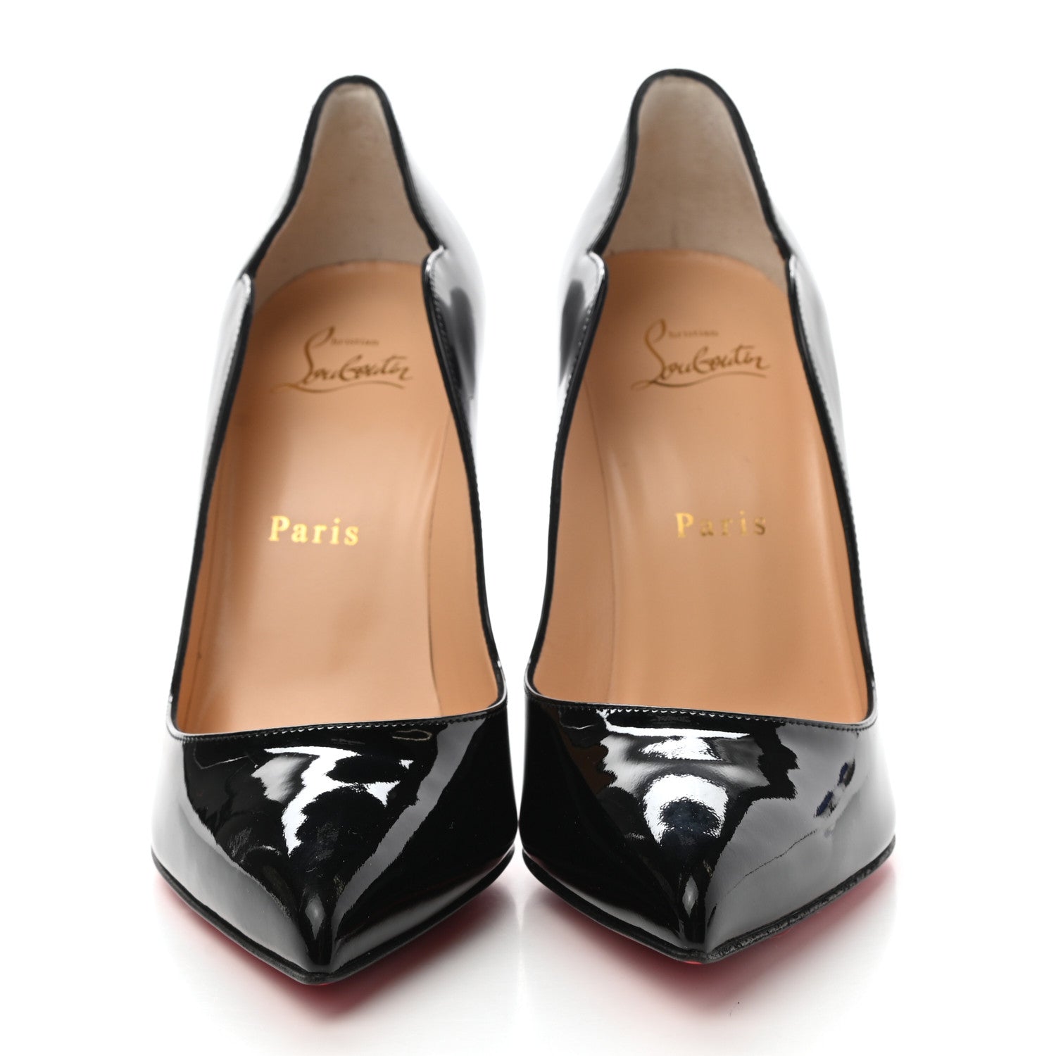 Christian Louboutin Patent Hot Chick 100 Pumps 37 Black 2 of 7