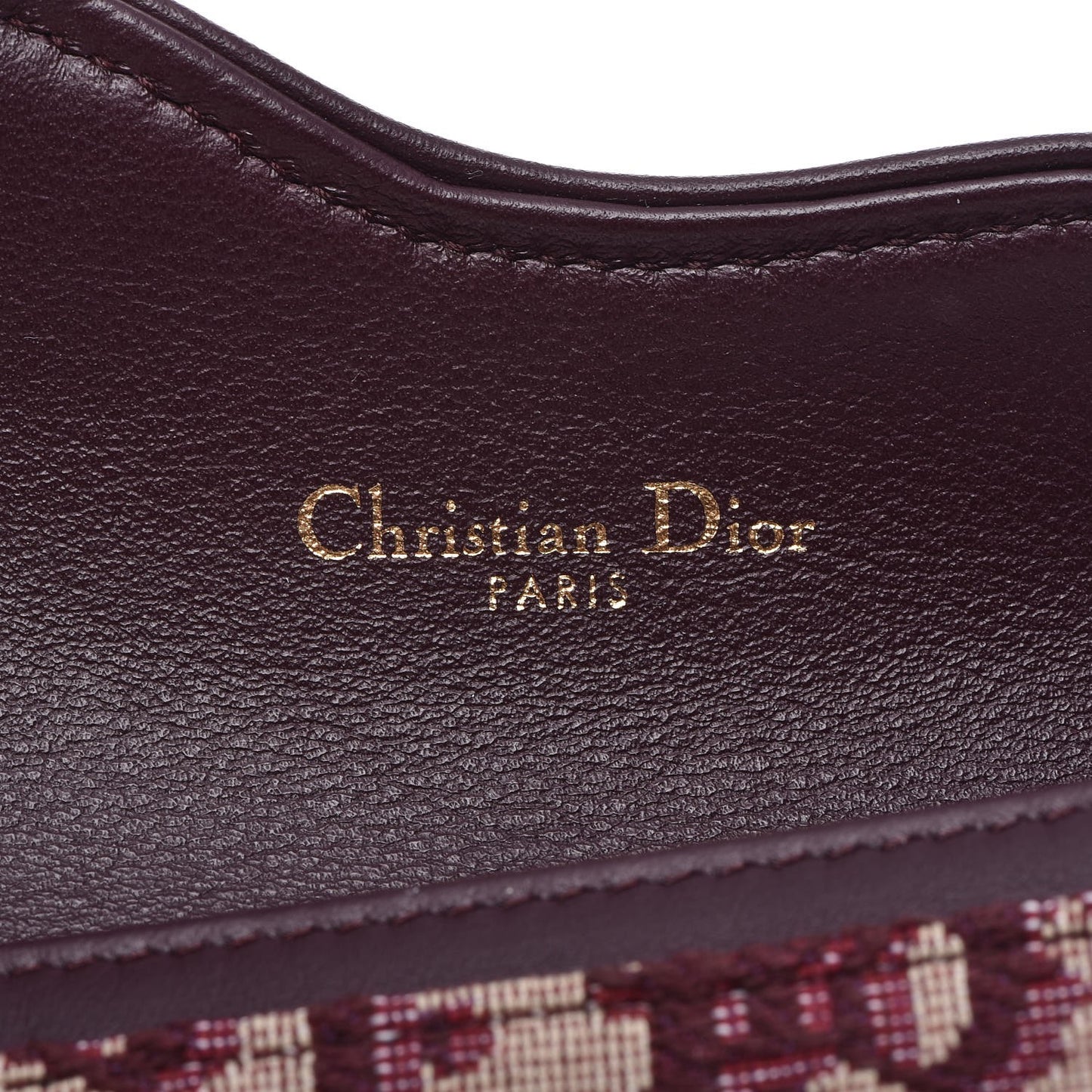 Oblique Saddle Card Holder Bordeaux