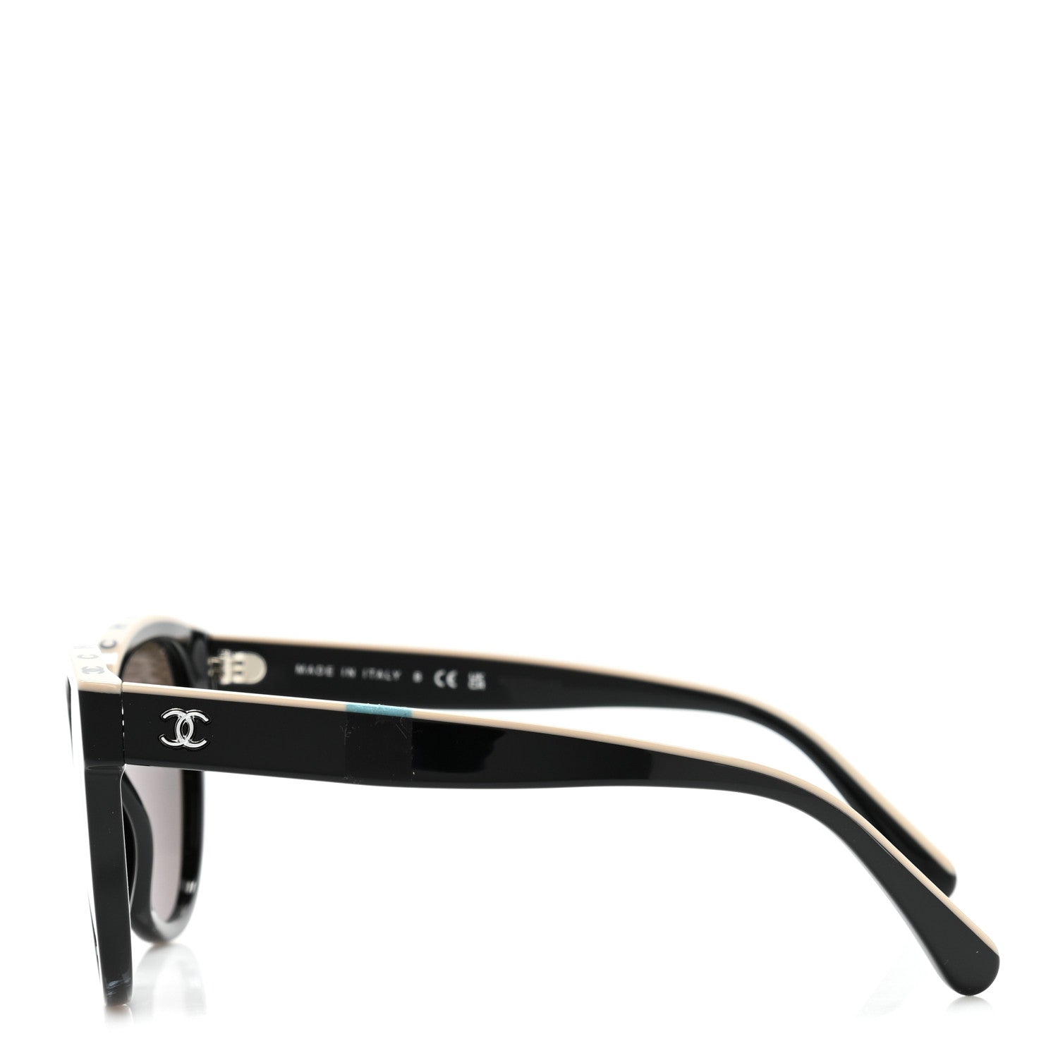 Chanel Acetate CC Butterfly Sunglasses 5414 Black Beige 3 of 8