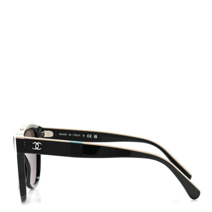Chanel Acetate CC Butterfly Sunglasses 5414 Black Beige 3 of 8