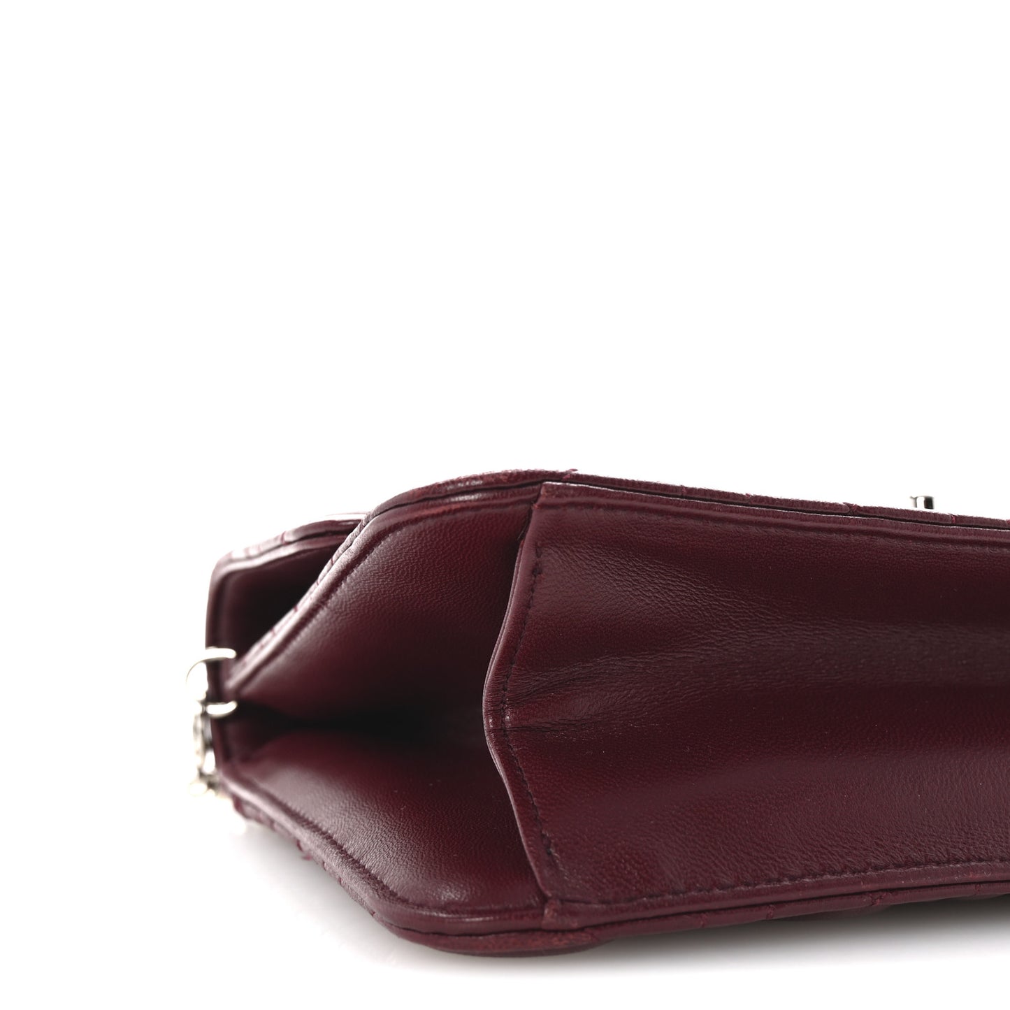 Lambskin Cannage Miss Dior Promenade Pouch Plum