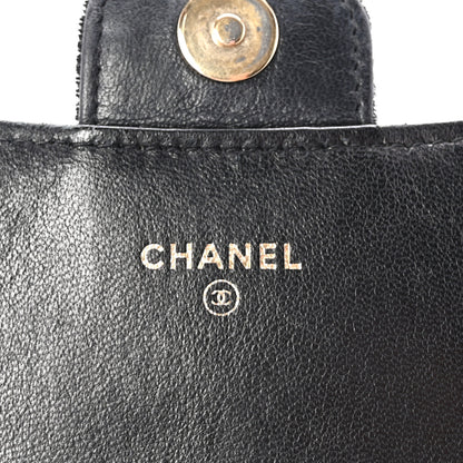 Chanel Velvet Quilted Wallet On Removable Chain Black 6 of 11