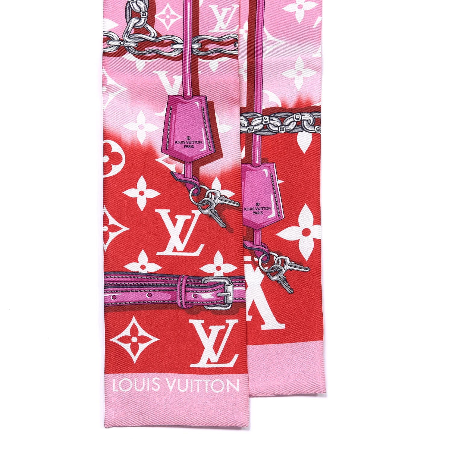 Louis Vuitton Silk Monogram Giant Confidential Bandeau Red 2 of 3