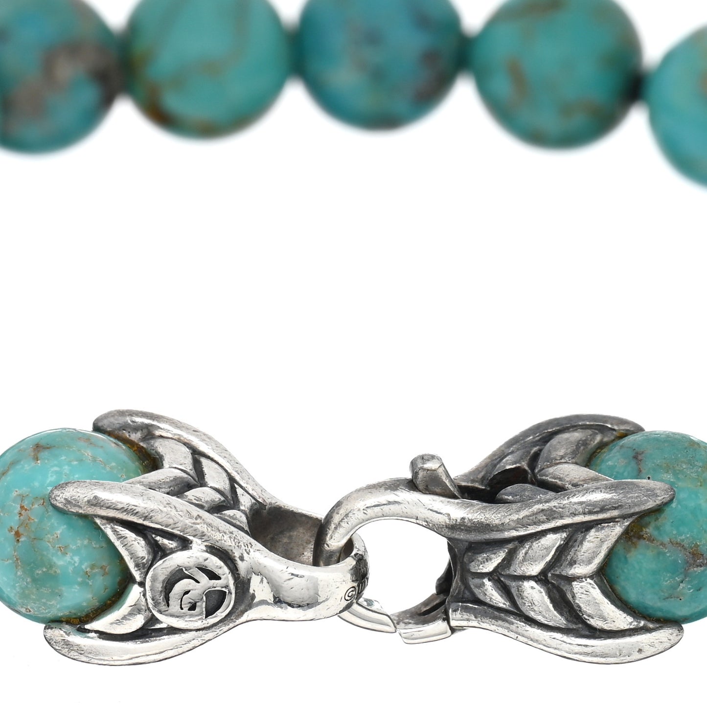 Sterling Silver Turquoise 8mm Spiritual Beads Bracelet
