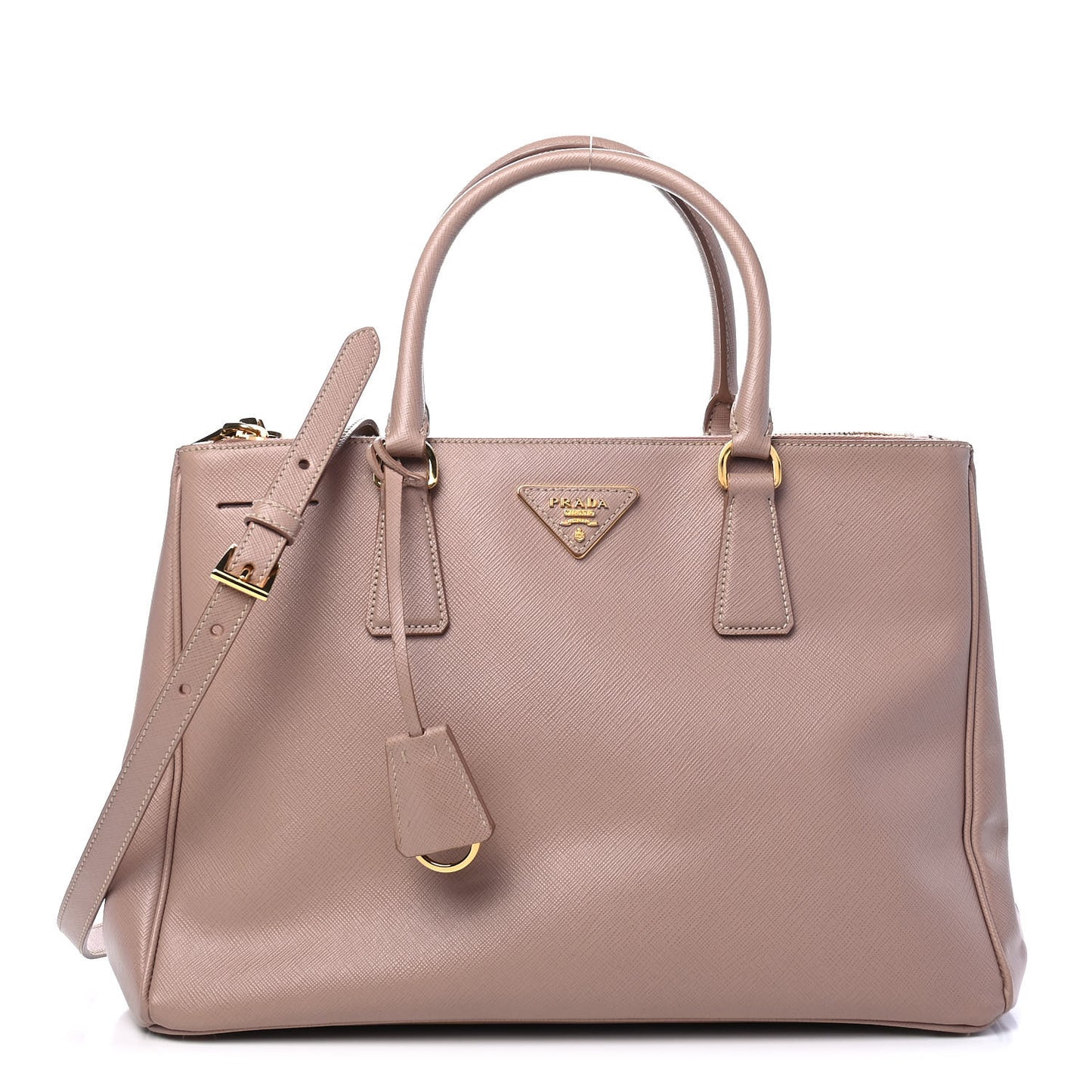 Saffiano Medium Galleria Double Zip Tote Cammeo