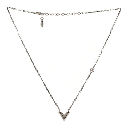 Louis Vuitton Metal Essential V Supple Necklace Silver 3 of 6