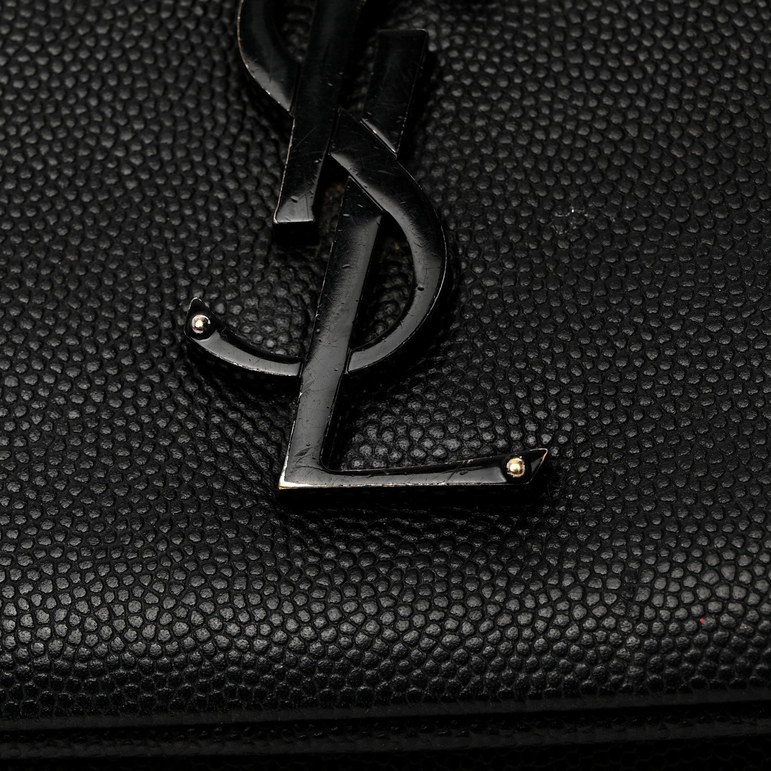 Saint Laurent Grain De Poudre Medium West Hollywood Monogram Fold-Over Black 11 of 11