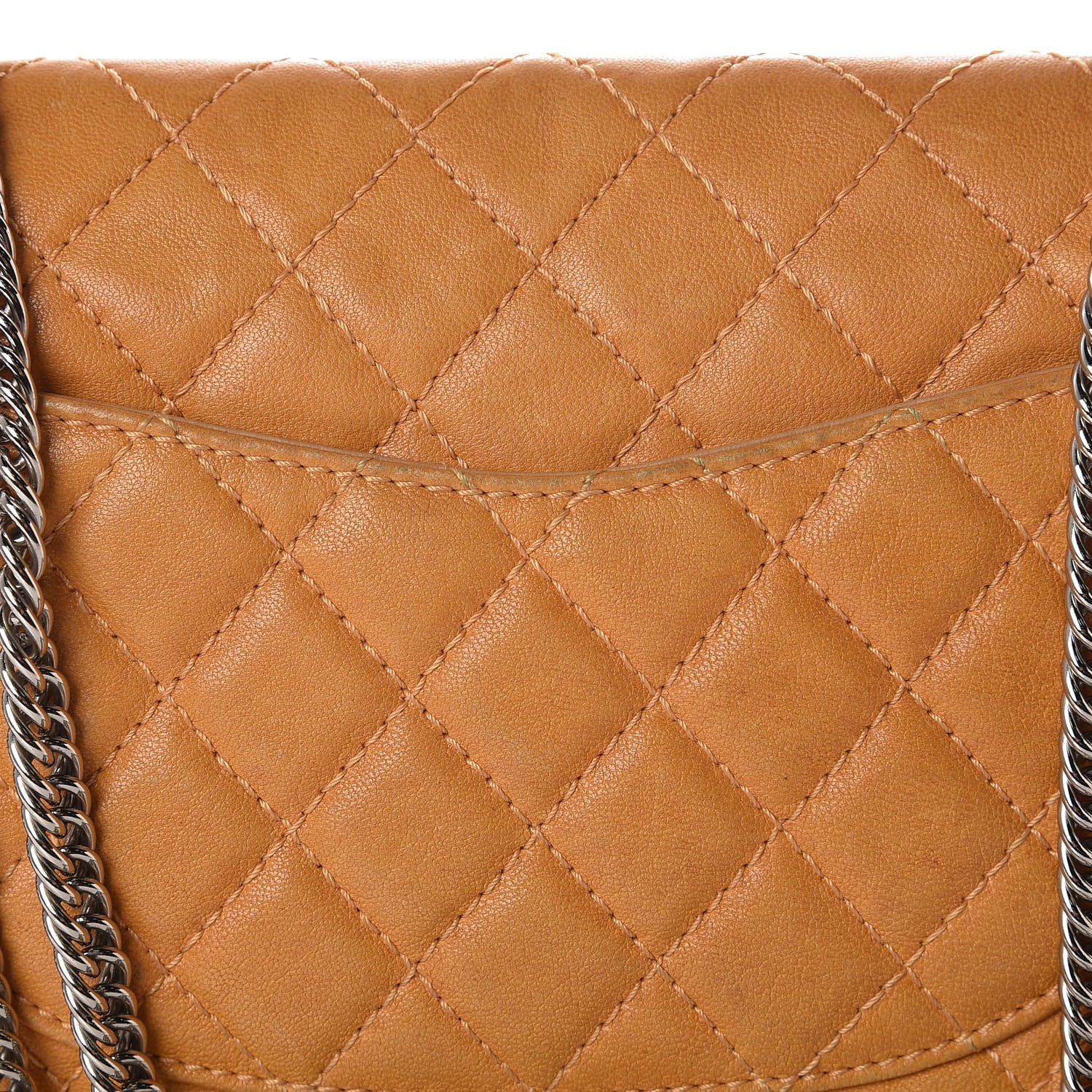 Chanel Glazed Lambskin Quilted Medium Bijoux Chain Double Flap Mango 10 of 15