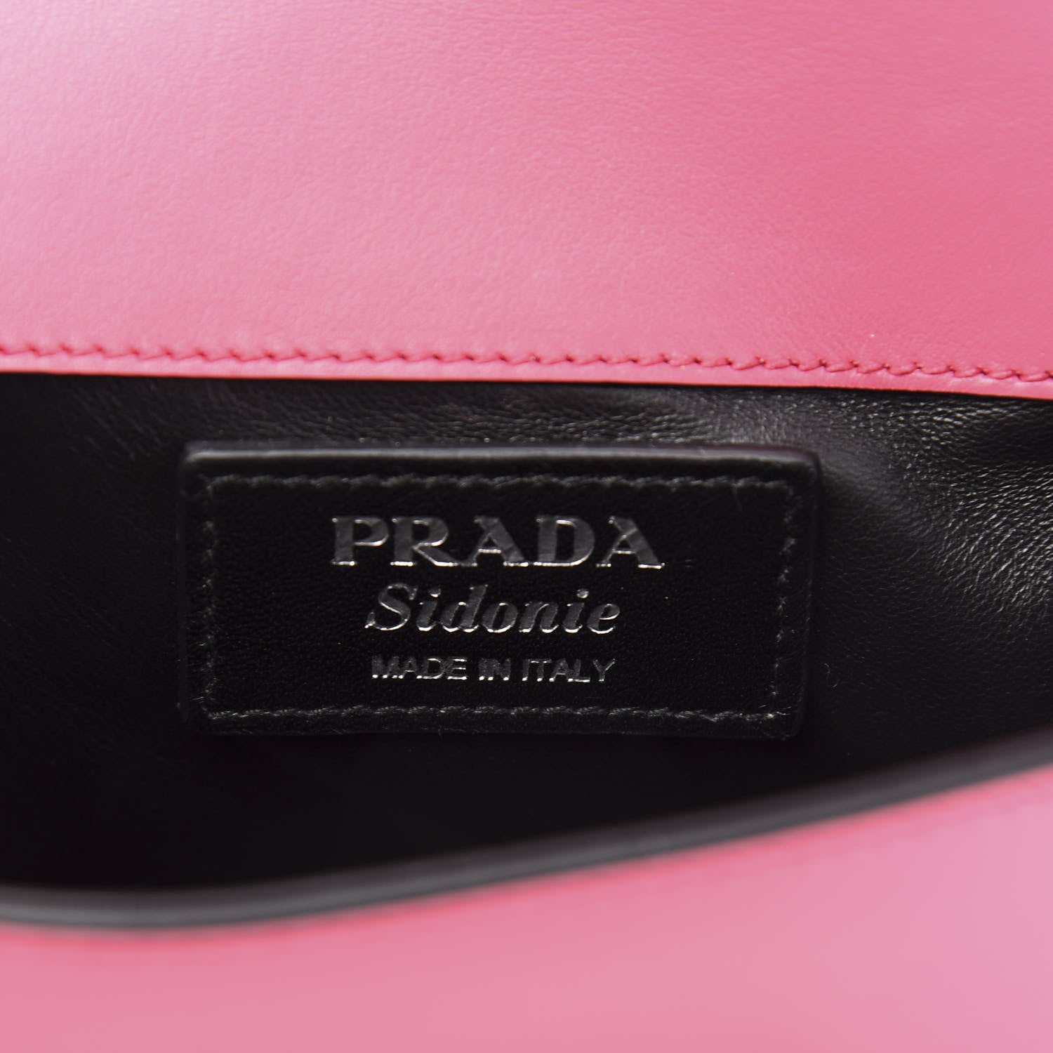 Prada City Calfskin Small Sidonie Shoulder Bag Fuxia Black 6 of 9