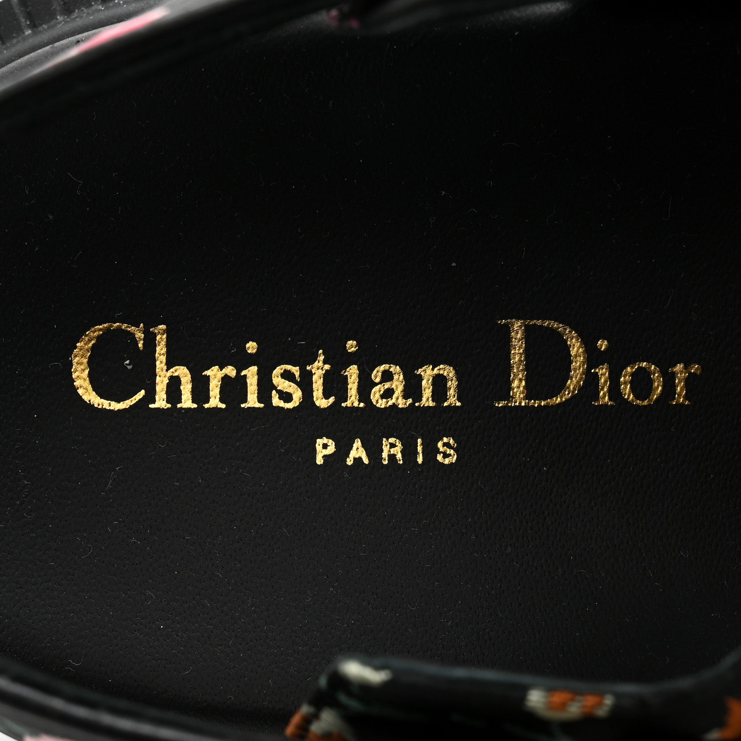 Christian Dior Technical Fabric Petites Fleurs Print Dioract Sandals 39.5 Black Multicolor 5 of 10
