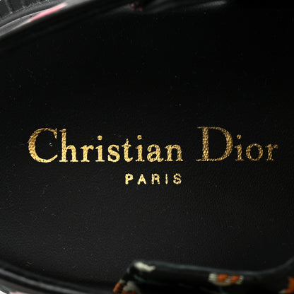 Christian Dior Technical Fabric Petites Fleurs Print Dioract Sandals 39.5 Black Multicolor 5 of 10