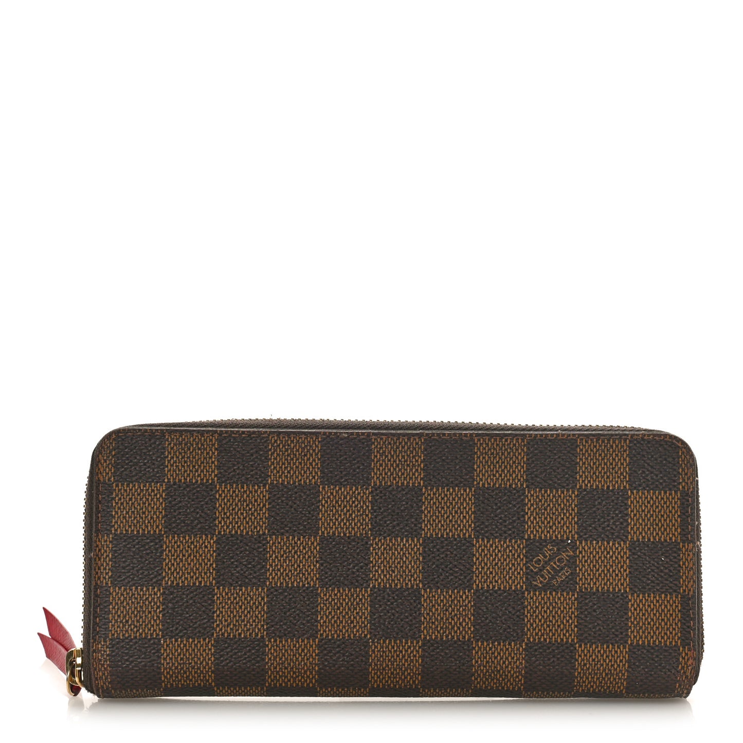 Damier Ebene Clemence Wallet Cherry