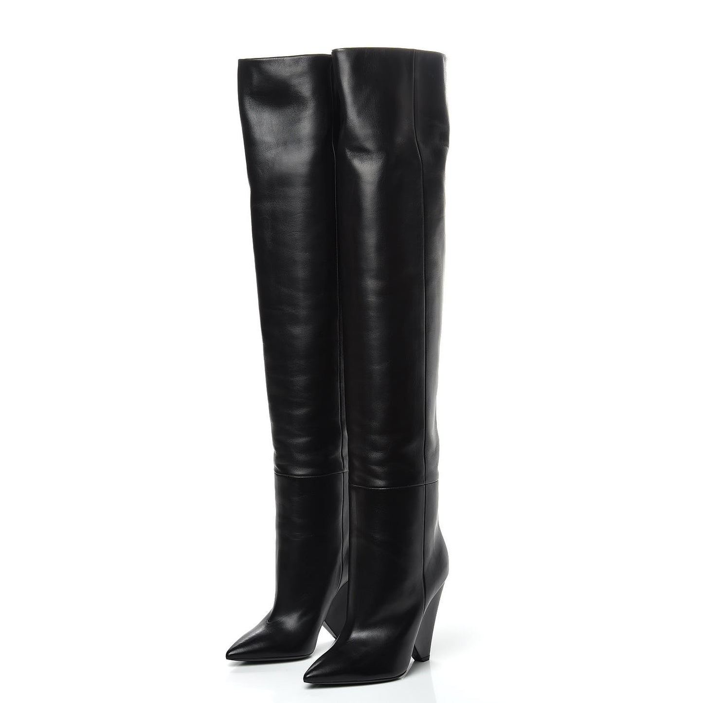 Calfskin Niki 105 Thigh High Boots 36.5 Black