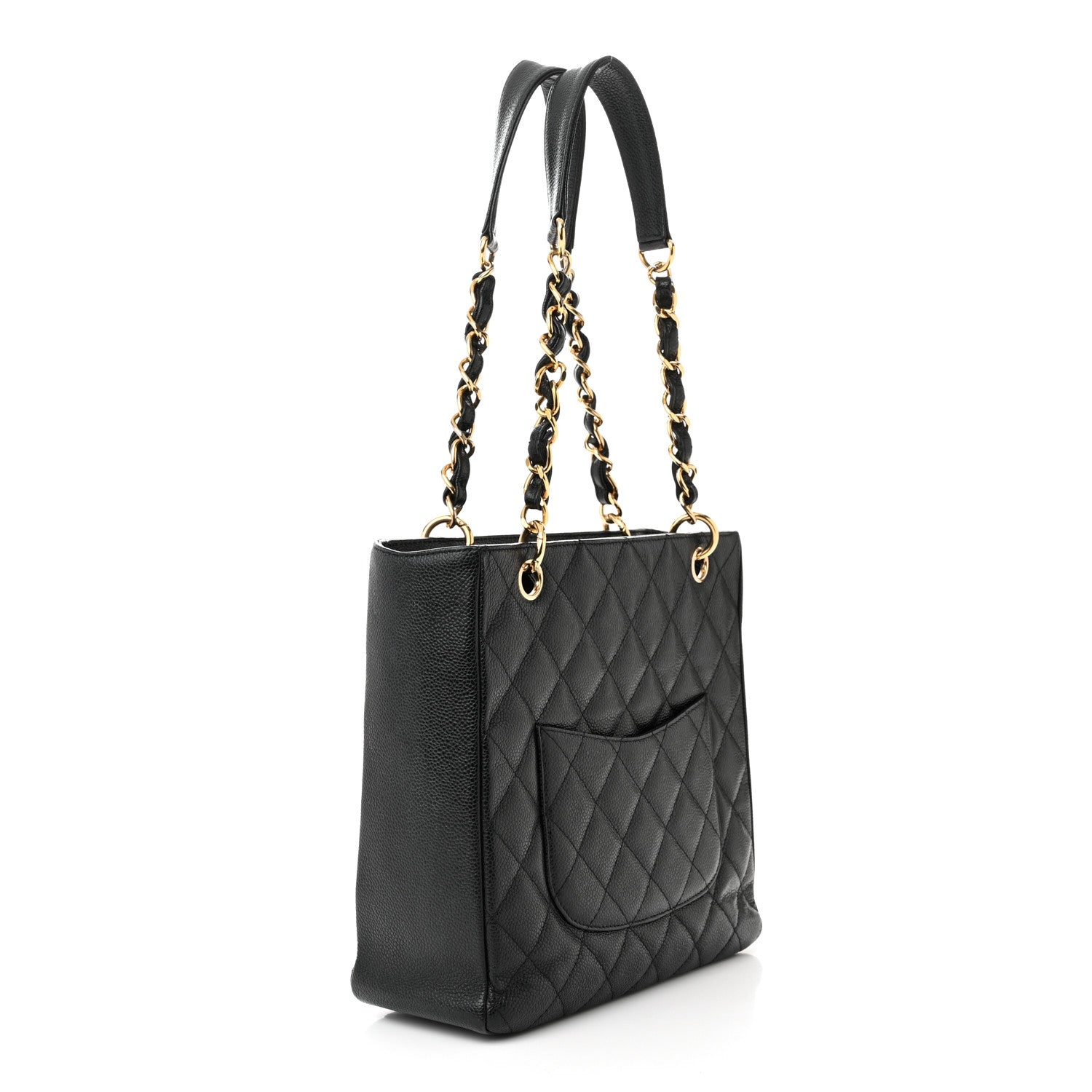 Chanel Caviar Quilted Petit Shopping Tote PST Black 2 of 11