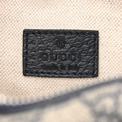 Gucci GG Supreme Monogram Textured Dollar Calfskin Mini Retro Interlocking G Shoulder Bag Beige Blue 6 of 11