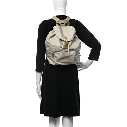Prada Nylon Vela Patent Backpack Sabbia 2 of 12