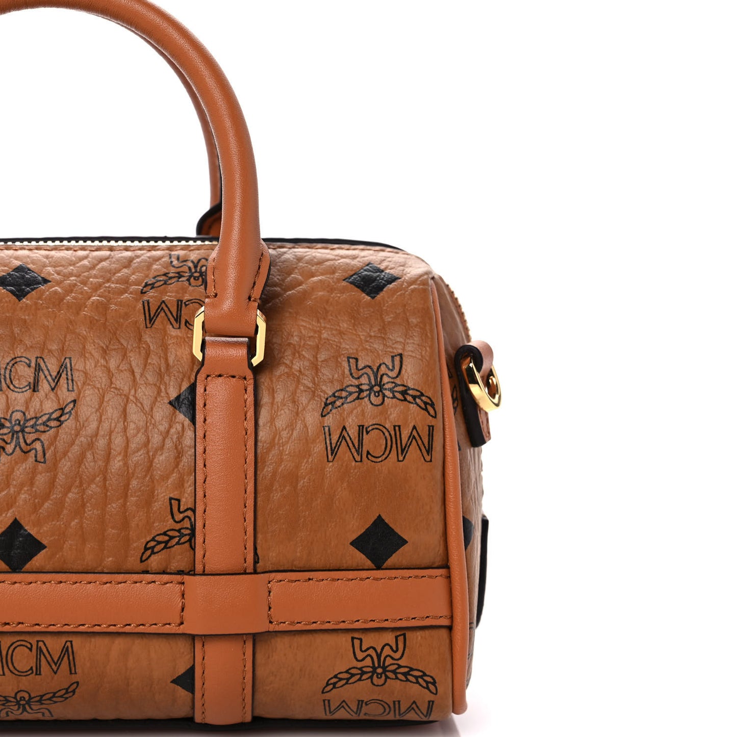 Visetos Mini Delmy Boston Bag Cognac
