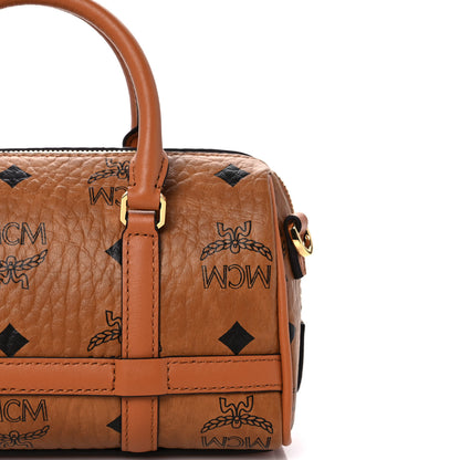 MCM Visetos Mini Delmy Boston Bag Cognac 7 of 9