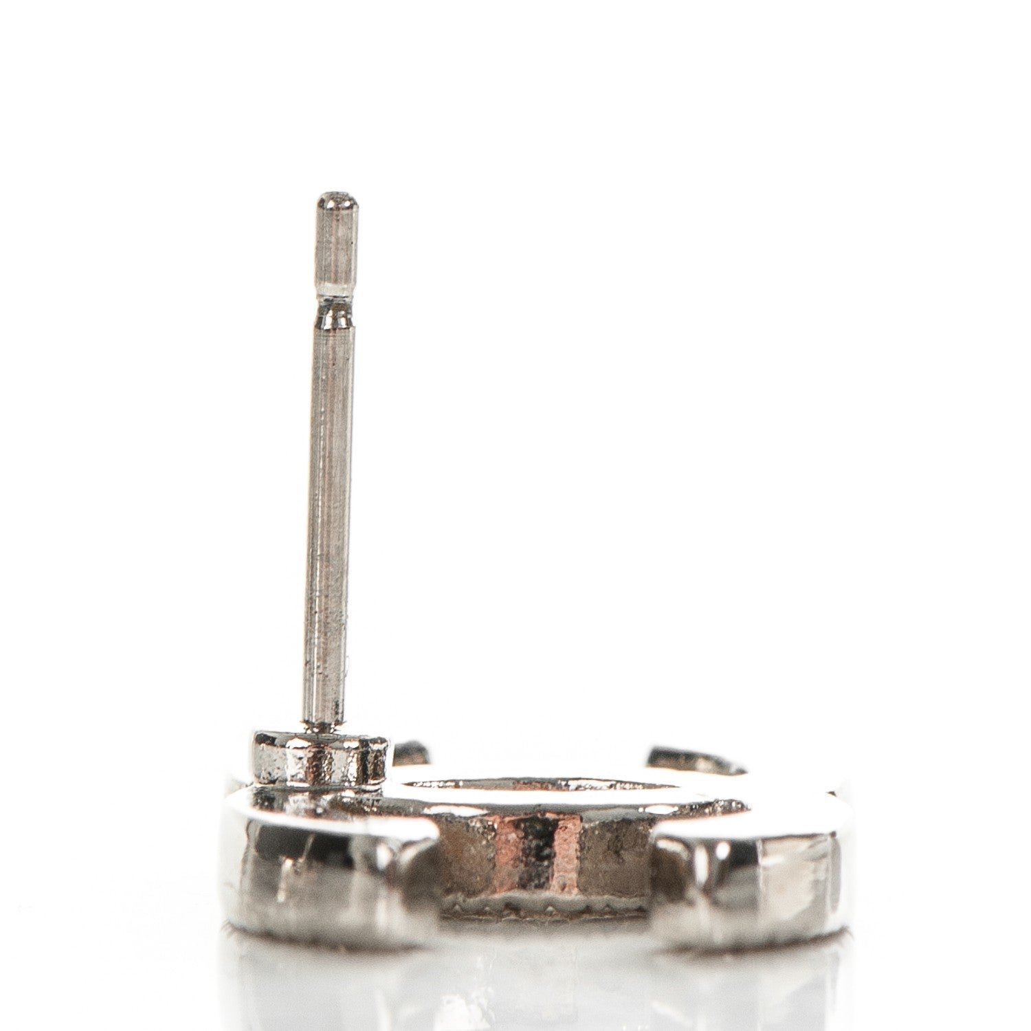 Chanel Crystal CC Earrings Silver 4 of 8