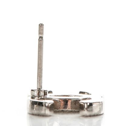 Chanel Crystal CC Earrings Silver 4 of 8