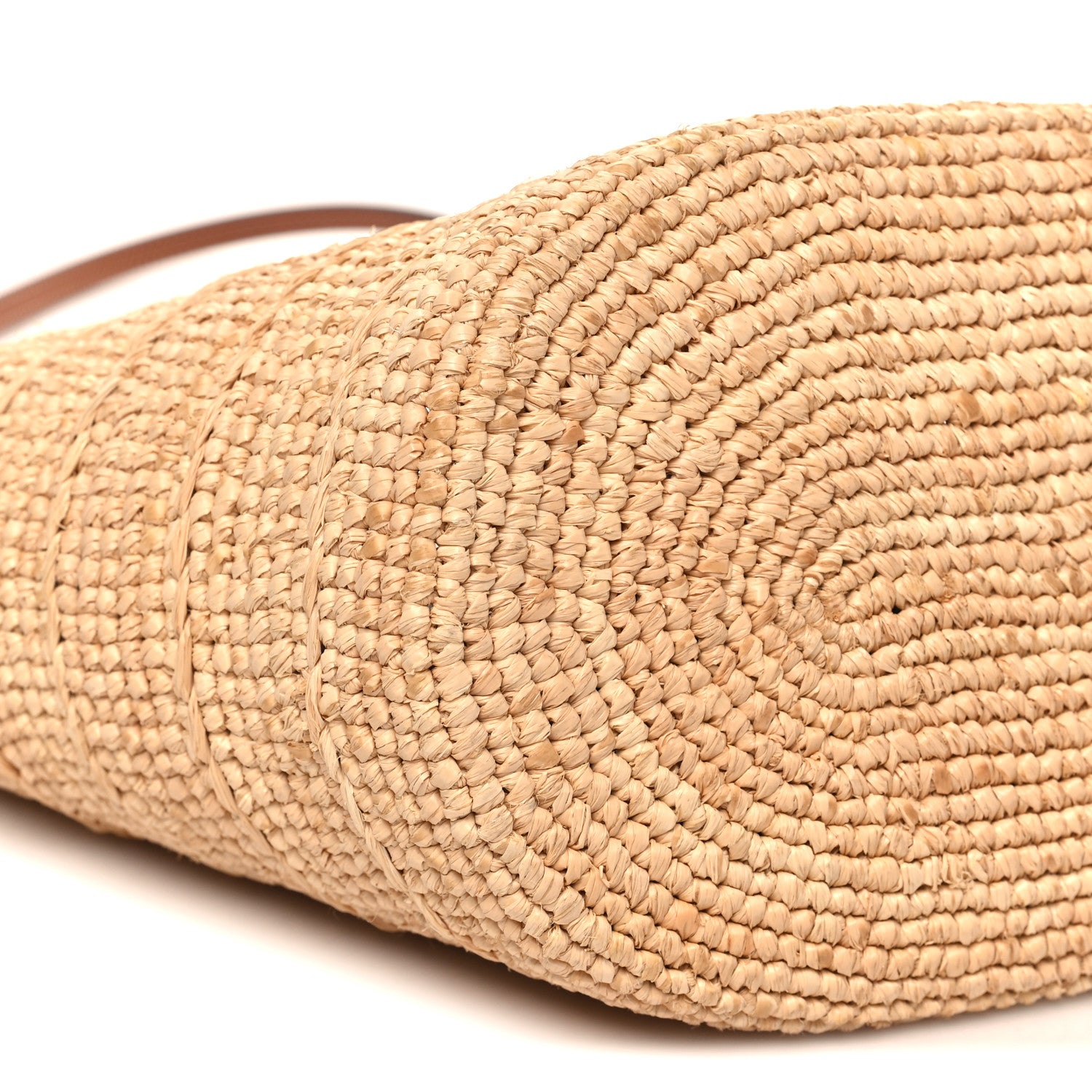 Celine Raffia Calfskin Triomphe Teen Panier Tan 9 of 10