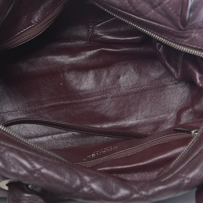 Chanel Caviar Quilted CC Timeless Bowler Burgundy 5 of 14