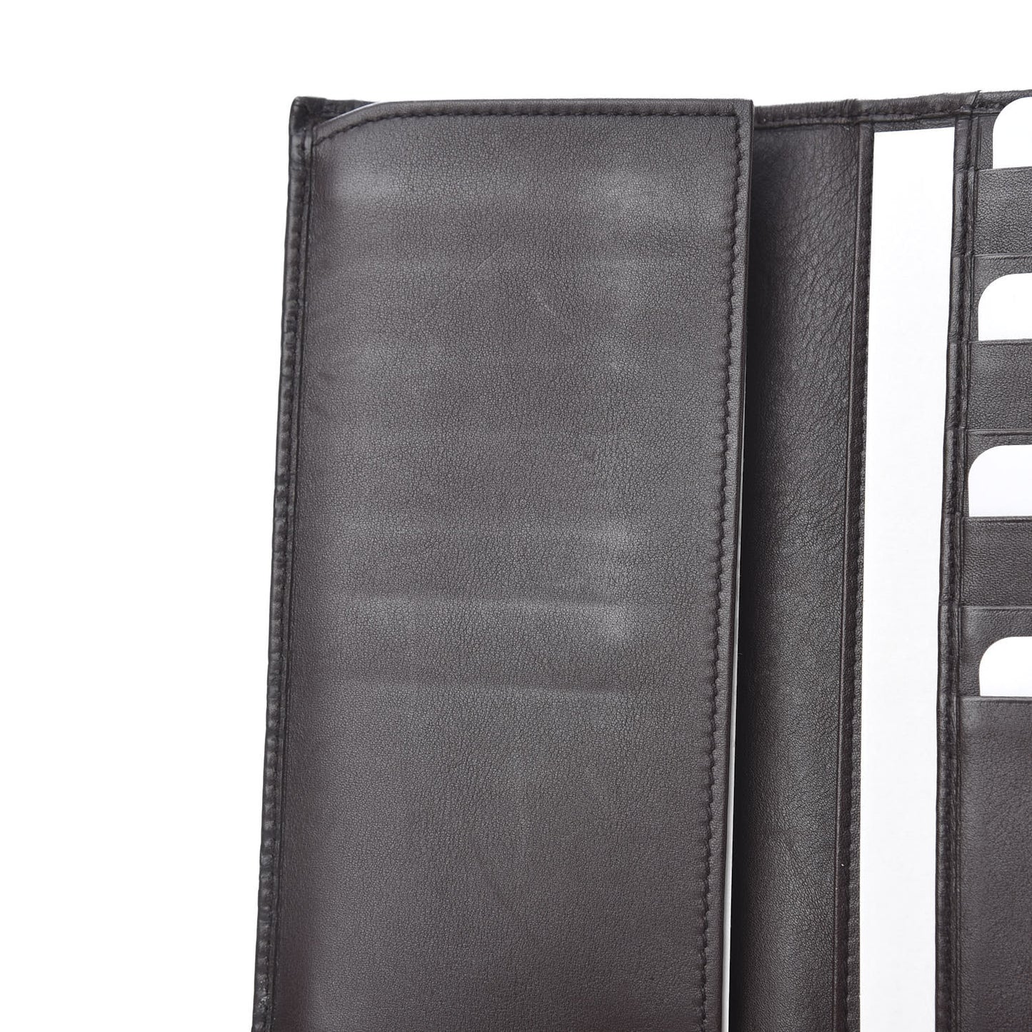 Guccissima Margaux Calfskin Icon Bar Continental Flap Wallet Chocolate