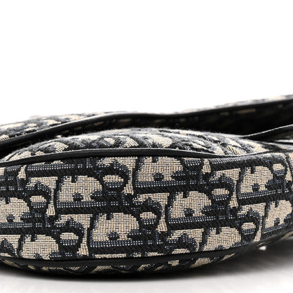 Christian Dior Oblique Mens Saddle Bag Blue 9 of 10