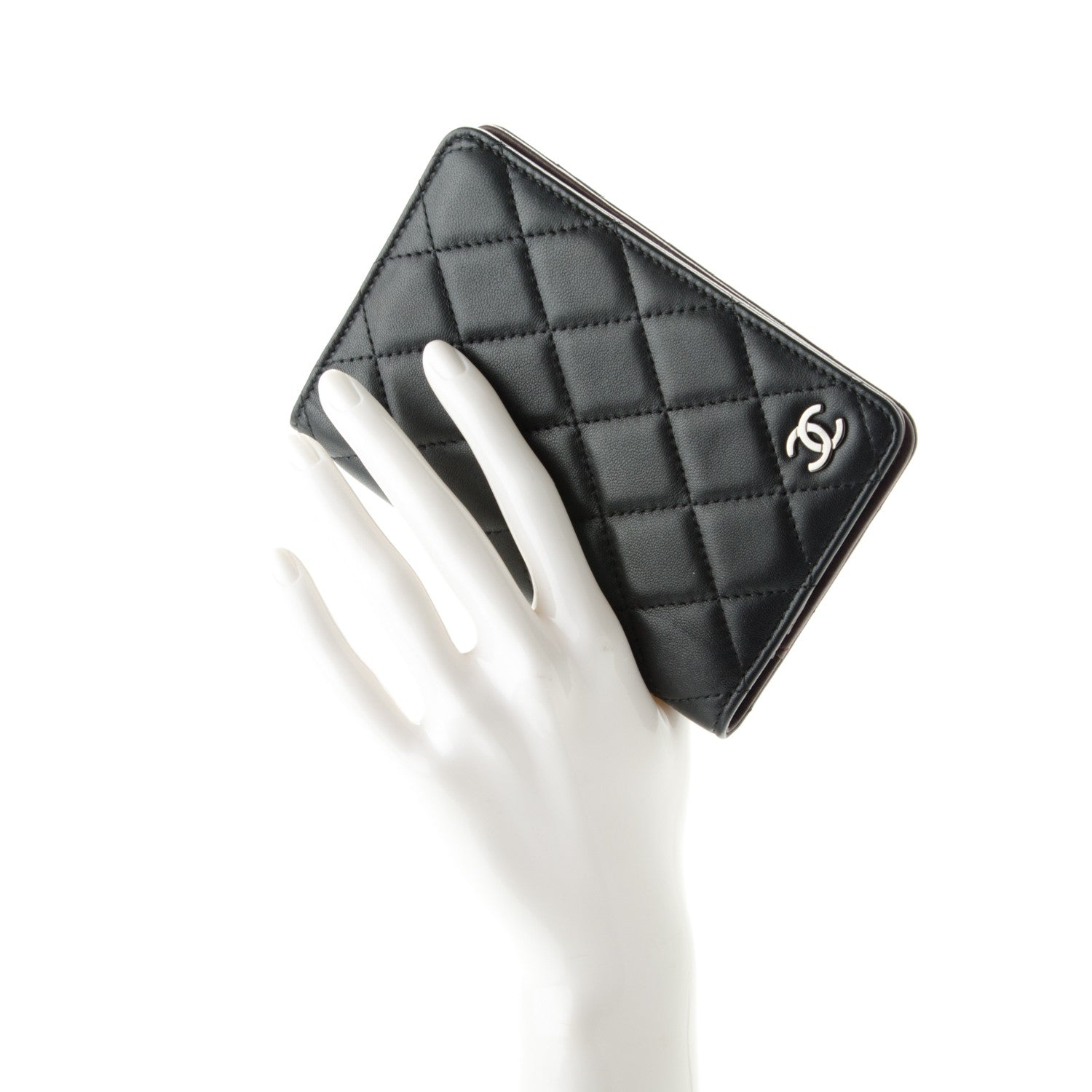 Chanel Lambskin Quilted Passport Holder Black 2 of 16