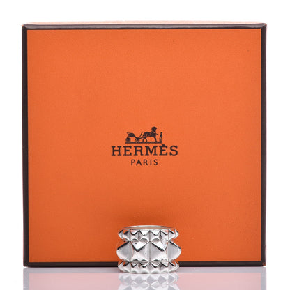 Hermes Sterling Silver Espionne Ring 55 7.25 7 of 14