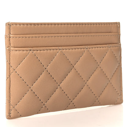 Chanel Lambskin Quilted Boy Card Holder Beige 3 of 9
