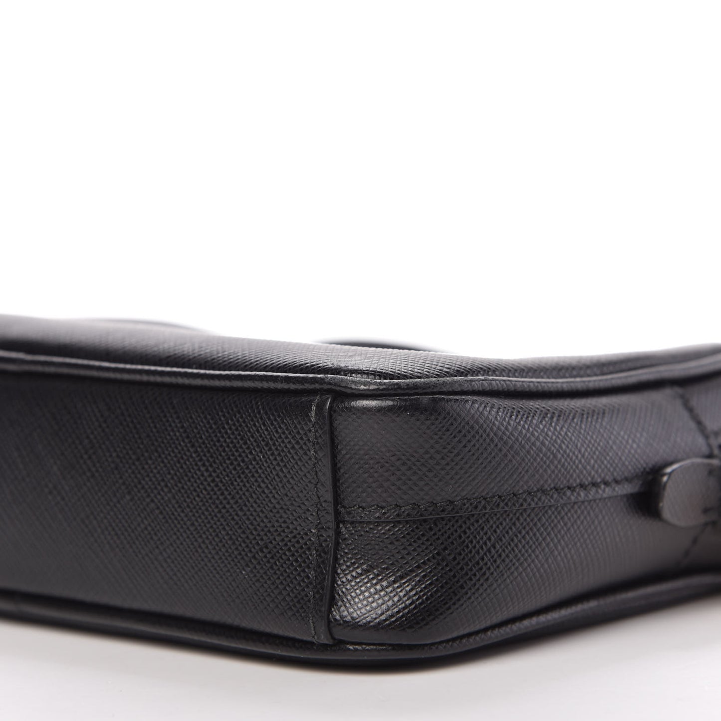 Saffiano Lux Small Camera Crossbody Bag Black