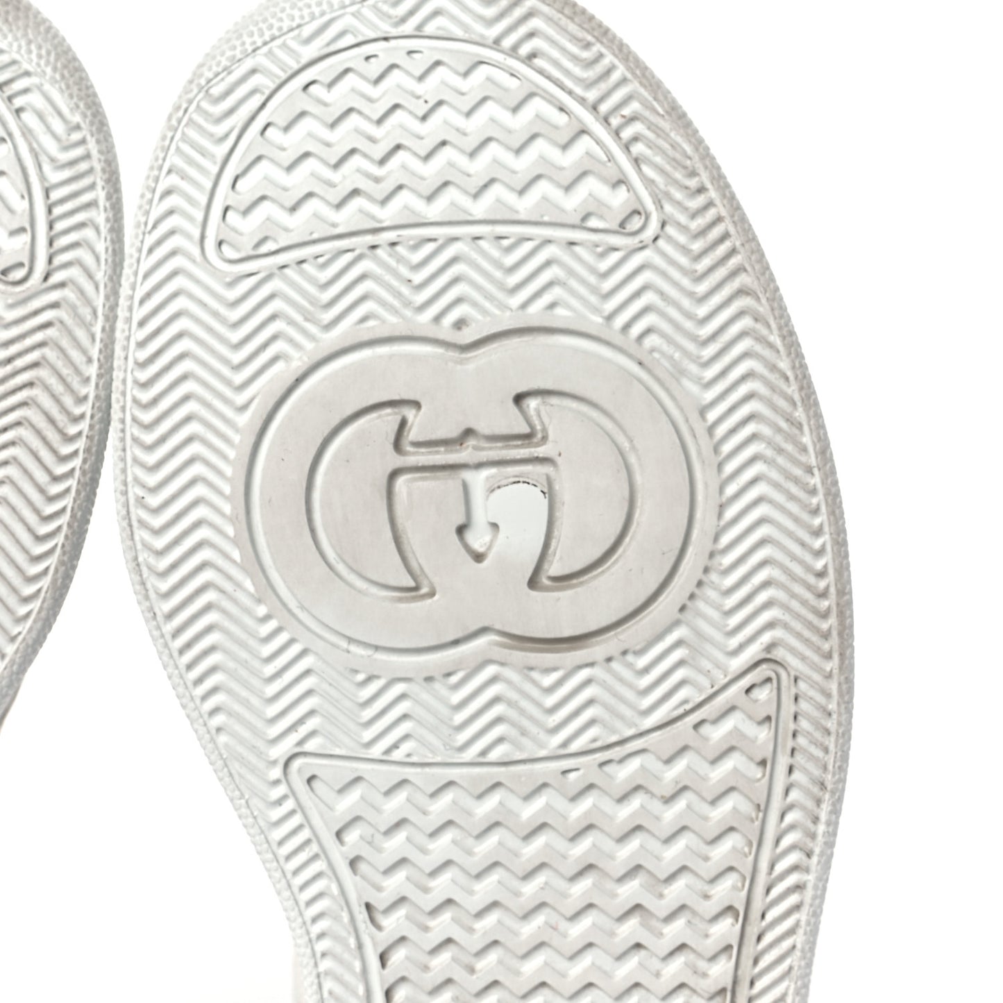 Calfskin GG Tennis Embossed Perforated Womens Platform 55mm Sneakers 39 Great White