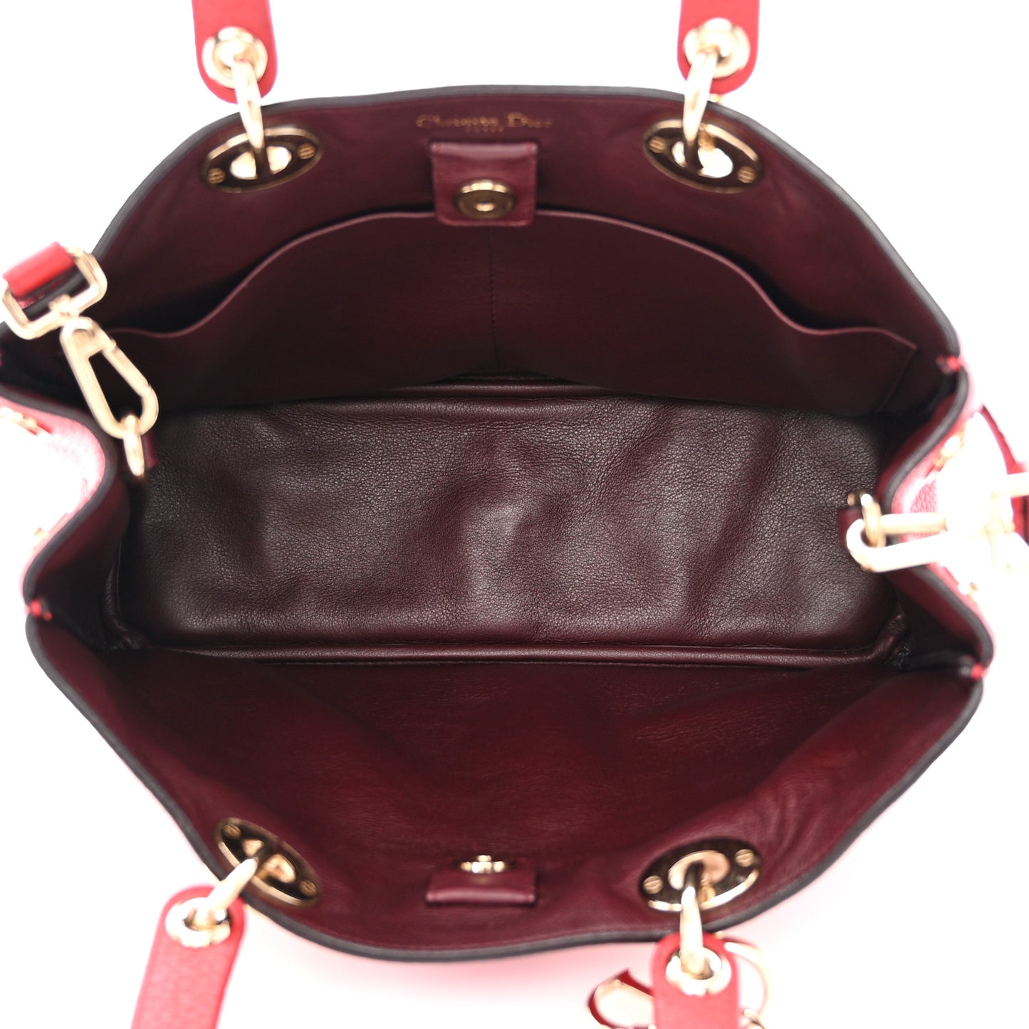 Calfskin Medium Diorissimo Tote Red