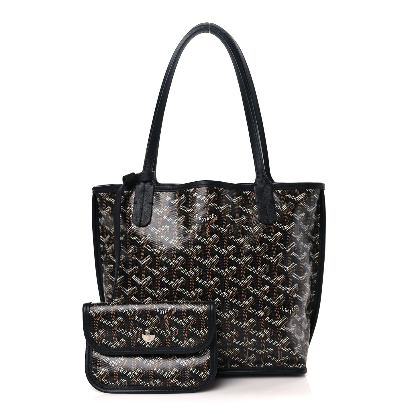 Goyardine Reversible Mini Anjou Black