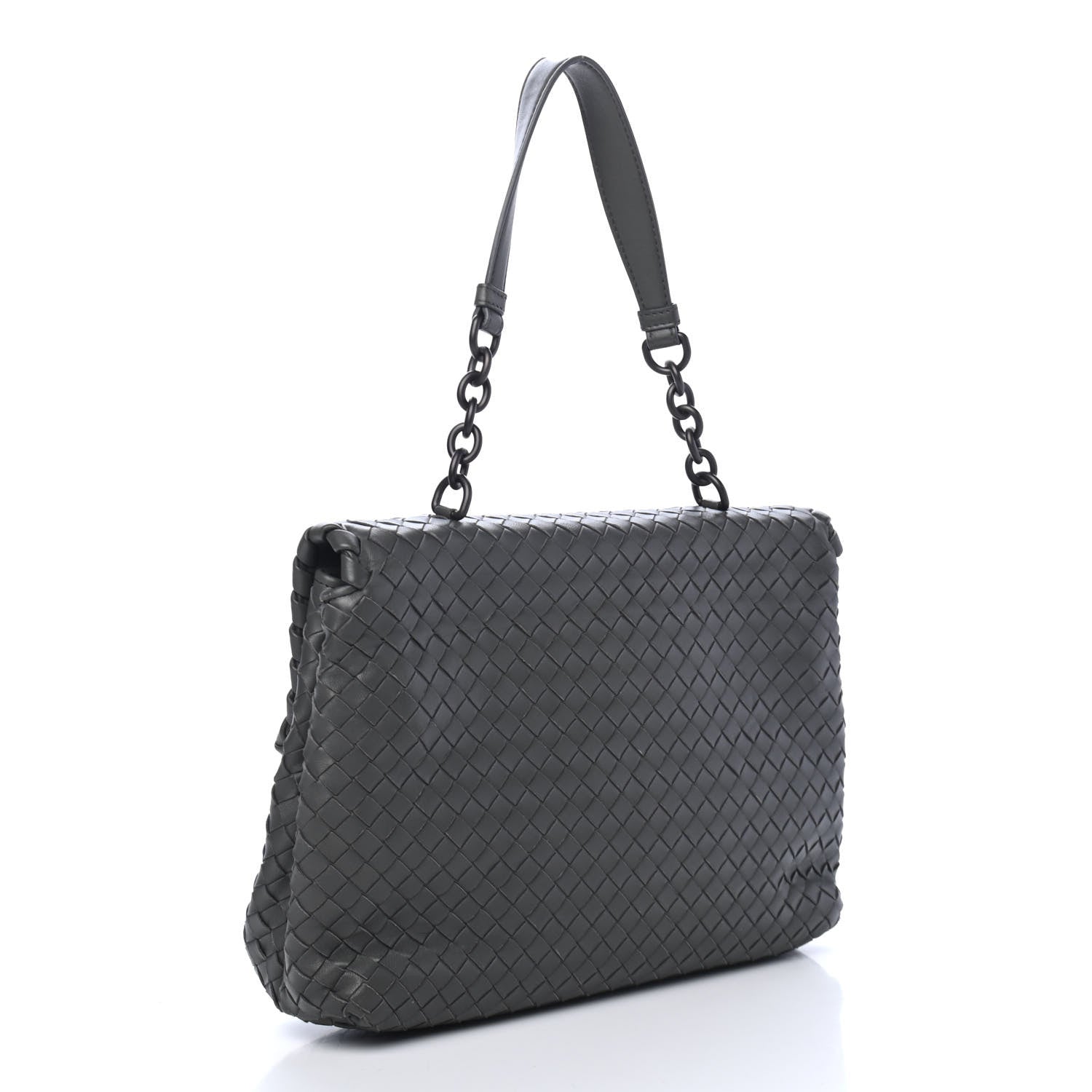 Bottega Veneta Nappa Intrecciato Flap Bag Light Grey 2 of 4