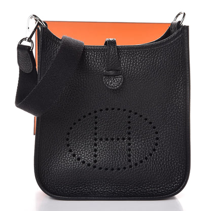 Hermes Taurillon Clemence Evelyne TPM Black 8 of 8