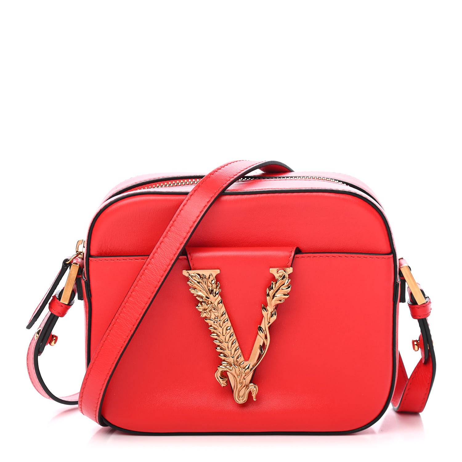 Versace Vitello Virtus Camera Bag Red 1 of 9