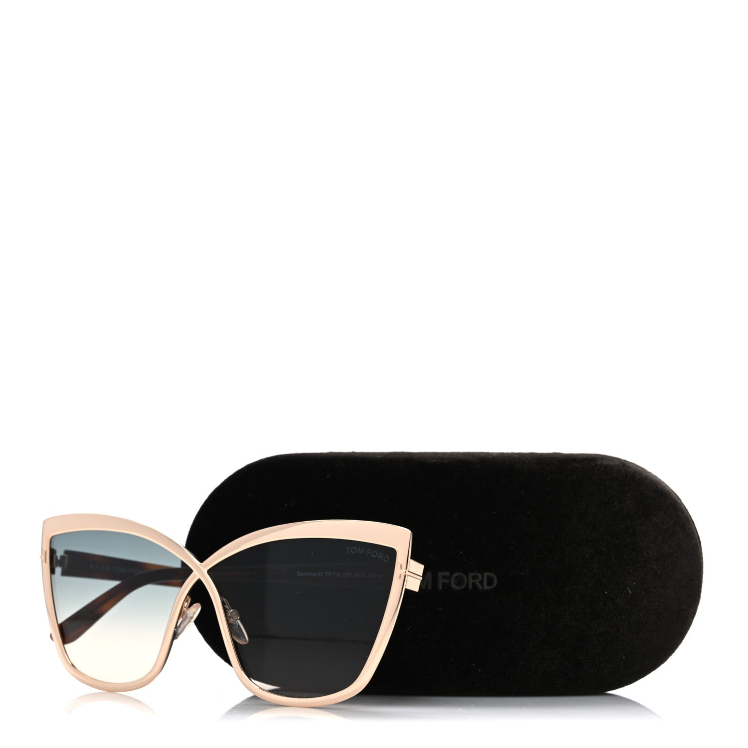 Tom Ford Sandrine Sunglasses TF715 Gold Tortoise 8 of 8