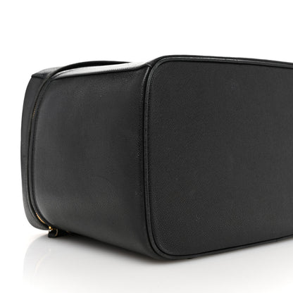 Chanel Caviar Timeless CC Large Cosmetic Train Case Black 9 of 13