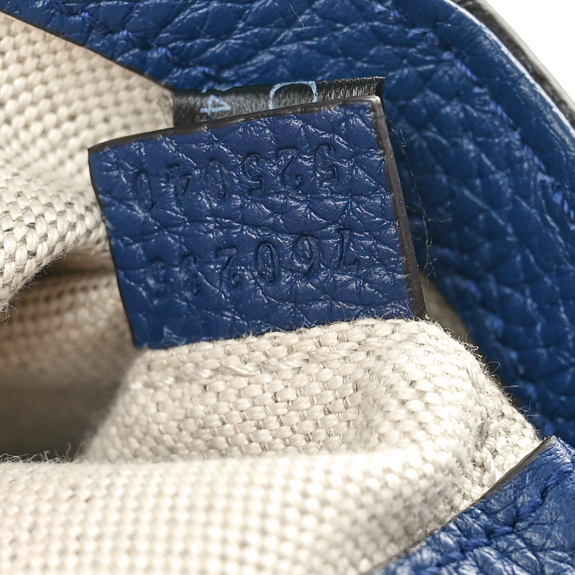 Piuma Calfskin Jumbo GG Embossed Small Messenger Bag Blue