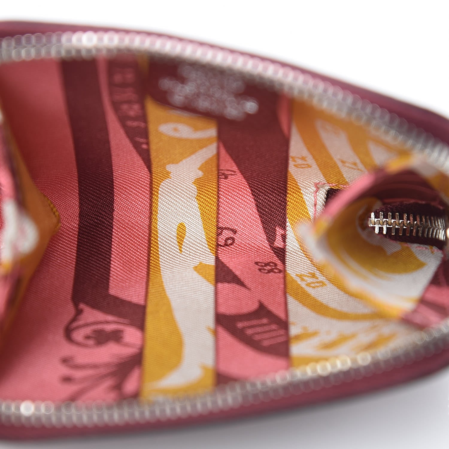 Hermes Epsom Silk'In Coin Purse Rouge H Jaune Ambre Rose Ete 5 of 8